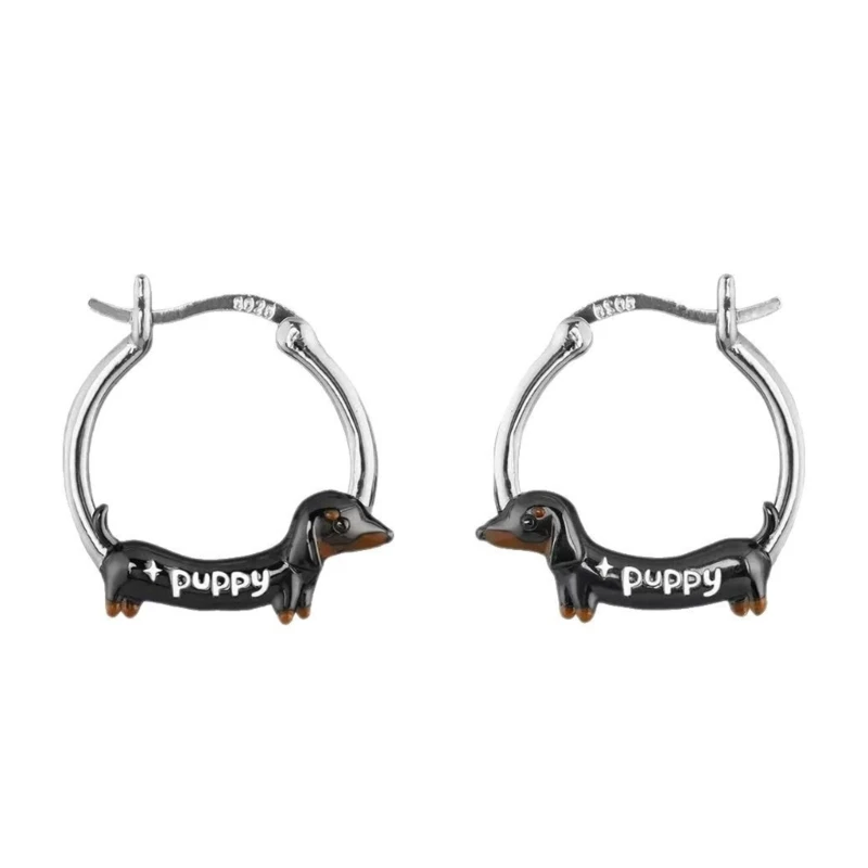 

Stylish Pet Lover Earrings Dachshund Theme Alloy Comfortable Day To Night Wear E0BF