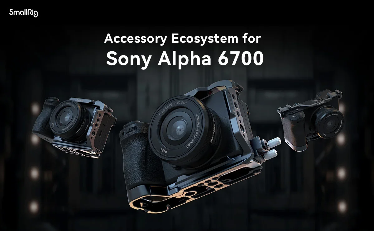 SmallRig A6700 Käfig-Set für Sony Alpha 6700, integrierte Schnellwechselplatte für Arca mit Kabelklemme für Schuhmontage 4336 – Detail 1
