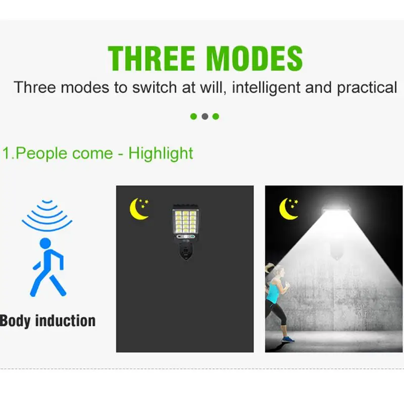 Outdoor Lights For House Motion Sensor Led Solar Garden Lights With 3 Modes Smart Security Light Bright Solar Lights For