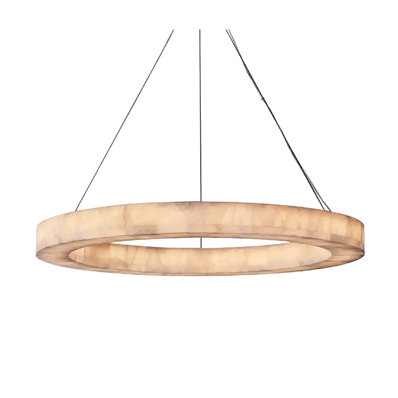 Led  Retro American Marble Black Silver Ceiling Chandelier Lighting Lustre Suspension Luminaire Lampen For Living Room