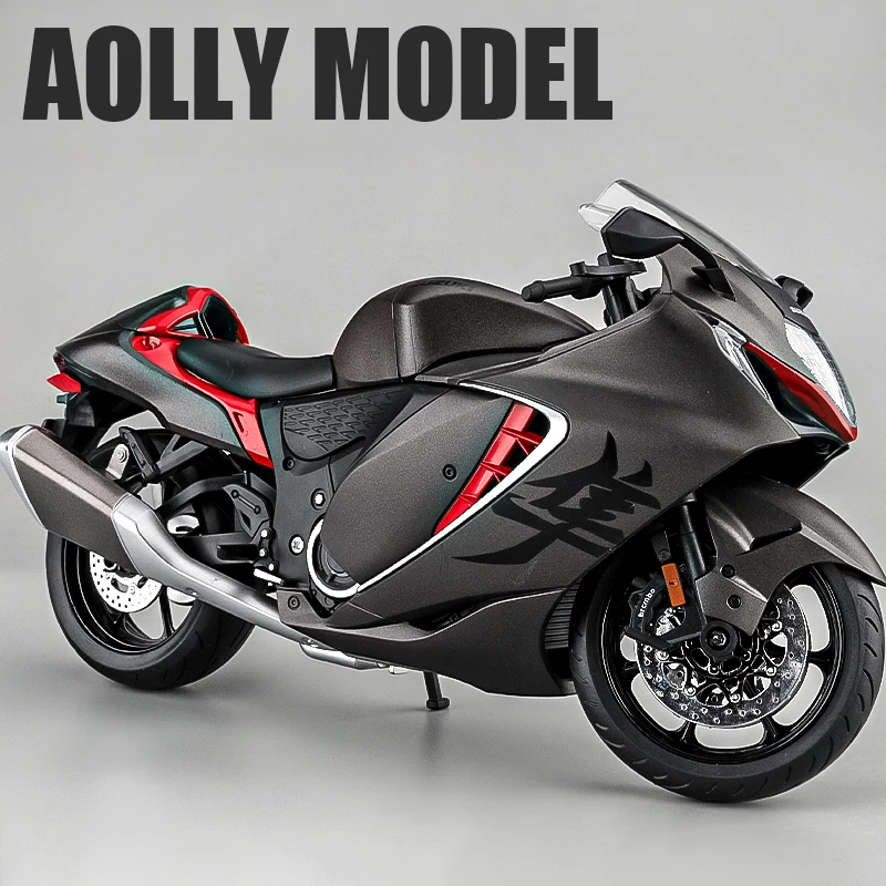 1/9 Suzuki Hayabusa GSX-1300R Alloy Motorcycle Model Toy Vehicle Collection Carrying Lighting Off Road Autocycle Toy Car