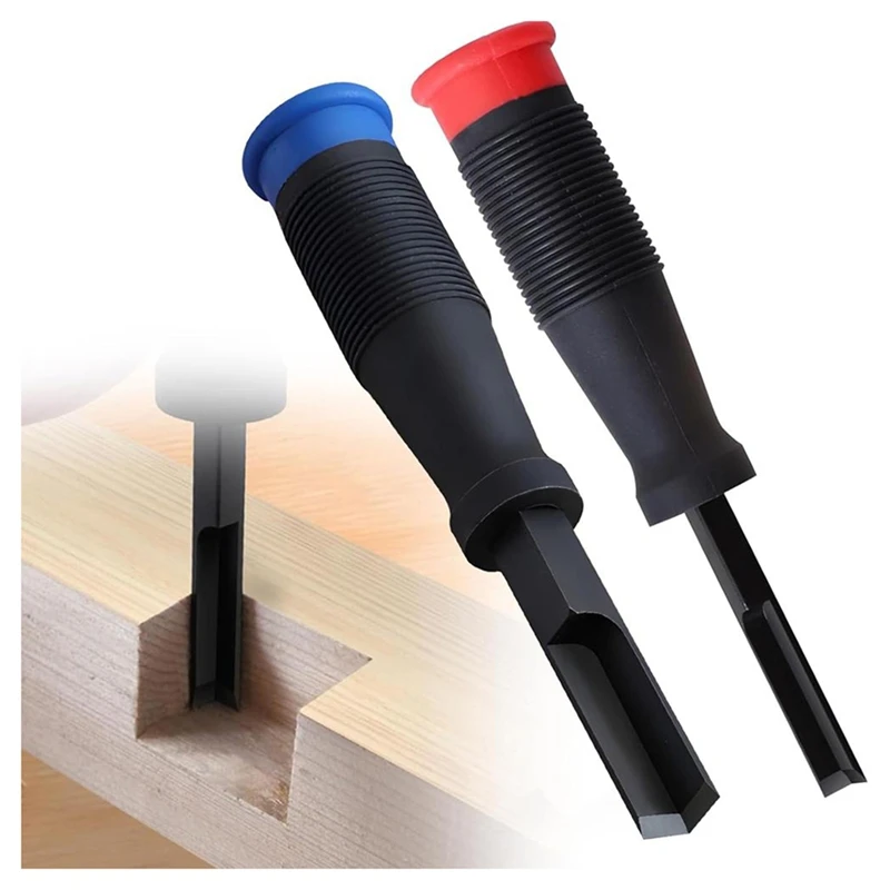 

ABSE-2 Pcs Corner Chisel, 90° Square Mortise Chisel, Hinge Recess Corner Wood Chisel Tool For Cutting Square Mortised Door