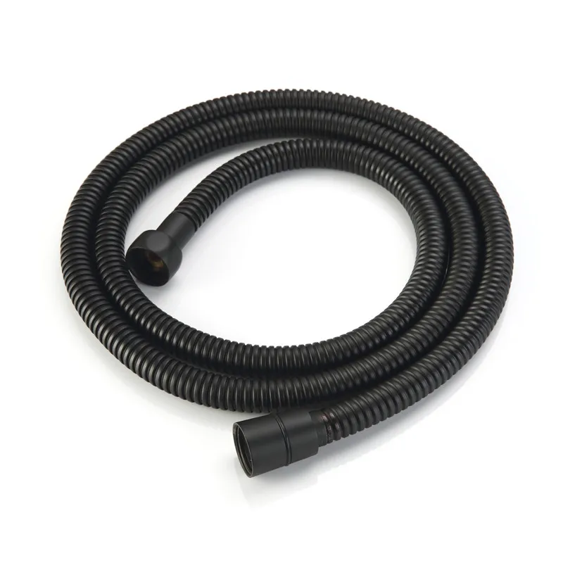 Black shower hose, shower outlet pipe, stainless steel shower nozzle hose