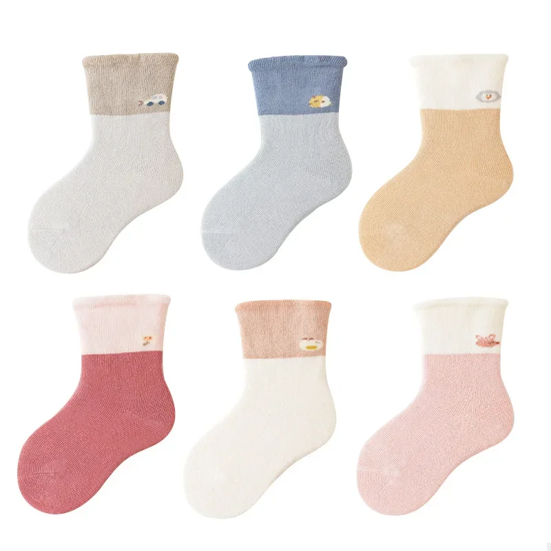 3 Pairs Spring Autumn Baby Toddler Long Socks Home Mid Calf Sock Kids Boy Girls Floor Sock Children School Middle Tube Stockings image 4