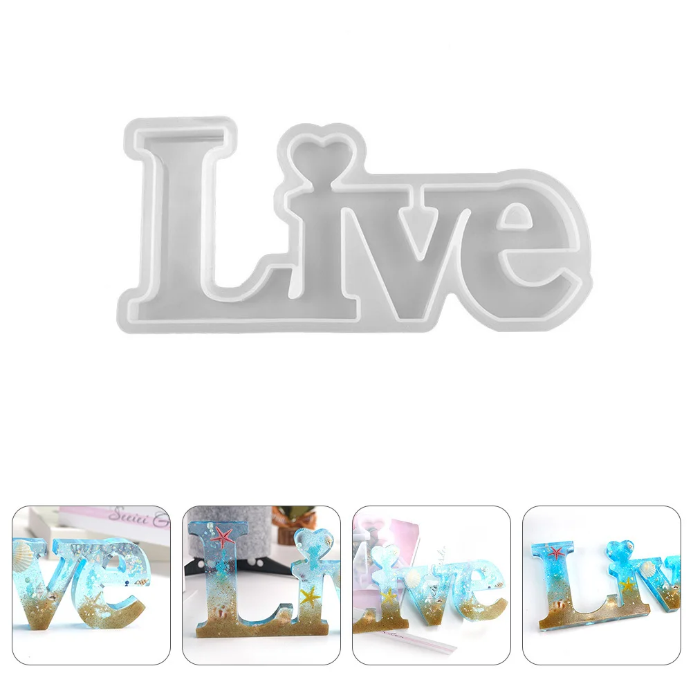 لتقوم بها بنفسك قالب حروف سيليكون كريستال الايبوكسي الحلي اليدوية صنع تخطيط سطح المكتب الإبداعية بالتنقيط قالب الكلمات الإنجليزية