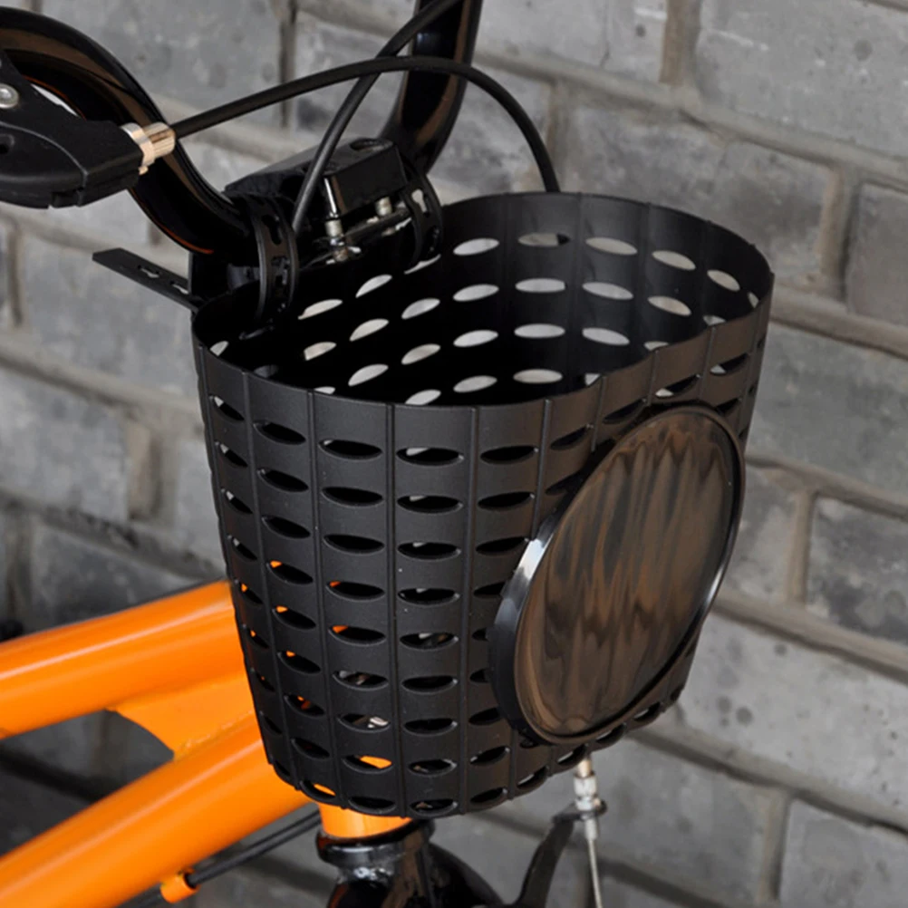 

2Pcs Bike Basket Front Heavy Duty Thicken Plastic Cycling Storage Container for Children Electric Mountain Bikes