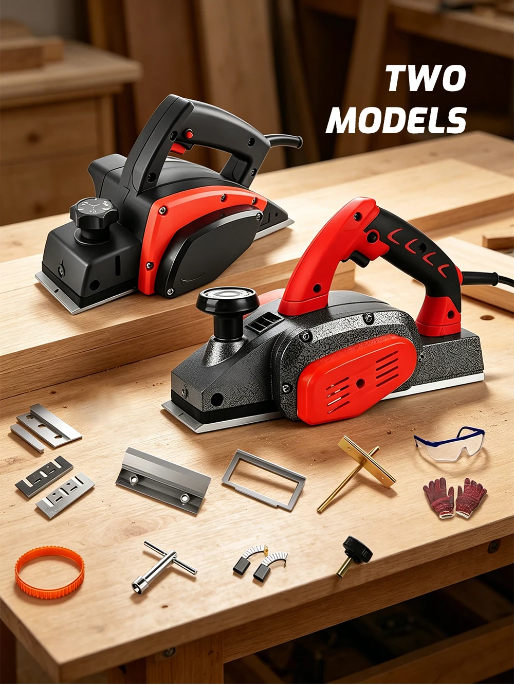 Mini Electric Planer Benchtop Wood Planer Multifunctional Electric Planer Power
