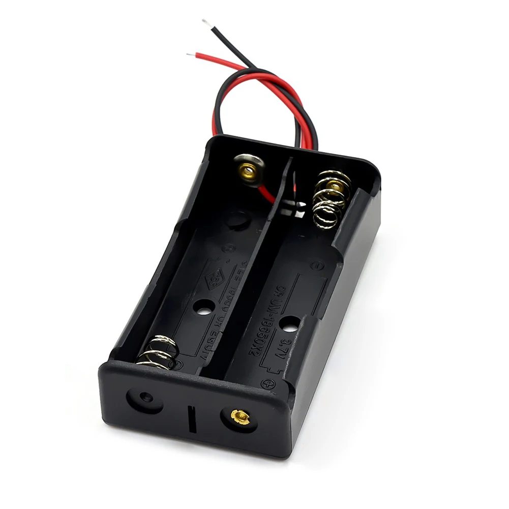 1 2 3 4 Slot 18650 Battery Storage Box Case with Wire Lead DIY Batteries Clip Holder Container for 18650 3.7V Battery