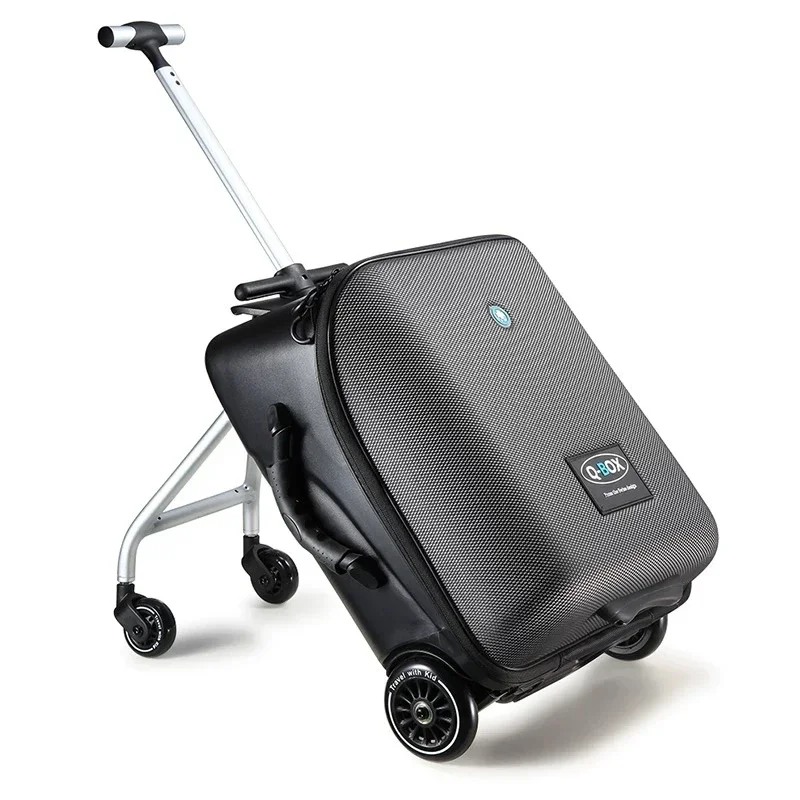Baby can sit and ride lazy luggage boy travel suitcase girl rolling luggage stroller artifact Children boarding box