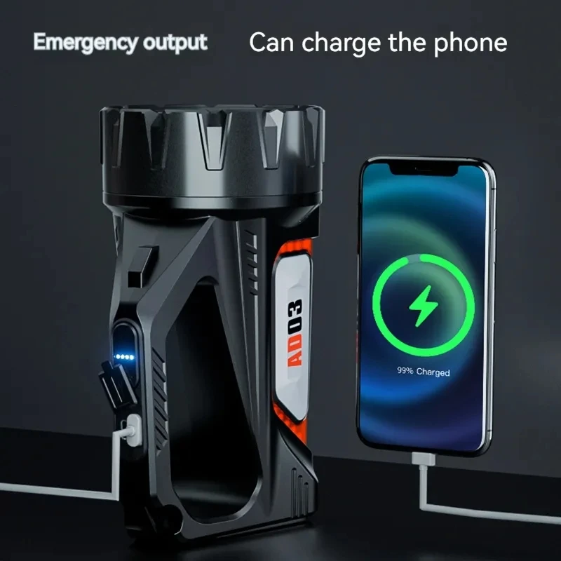 Warsun-linterna de energía Solar recargable por USB, reflector para exteriores, ABS, portátil, resistente al agua