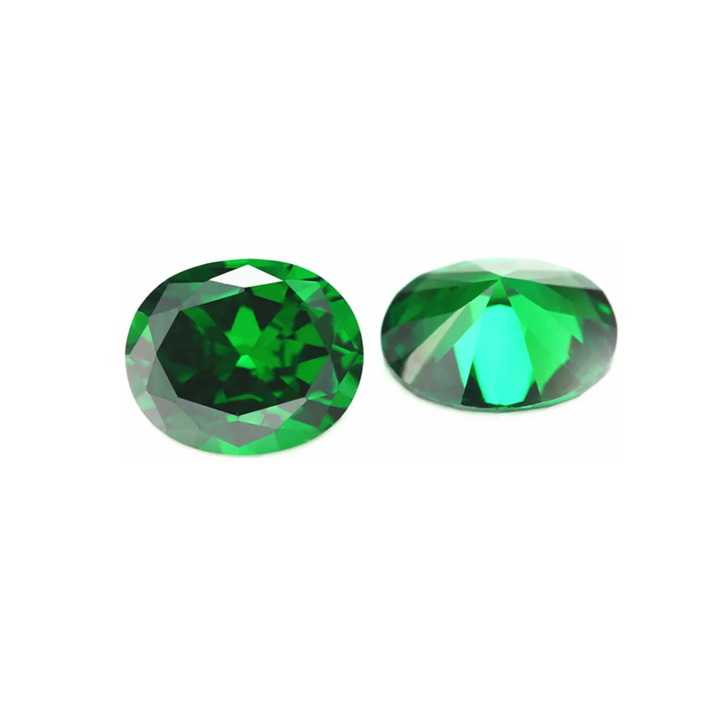 

Emerald Oval Cut Gemstone Egg Shape Faceted Emerald Gem Medium Green Emerald Multiple Sizes to Choose