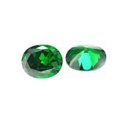 Emerald Oval Cut Gemstone Egg Shape Faceted Emerald Gem Medium Green Emerald Multiple Sizes to Choose