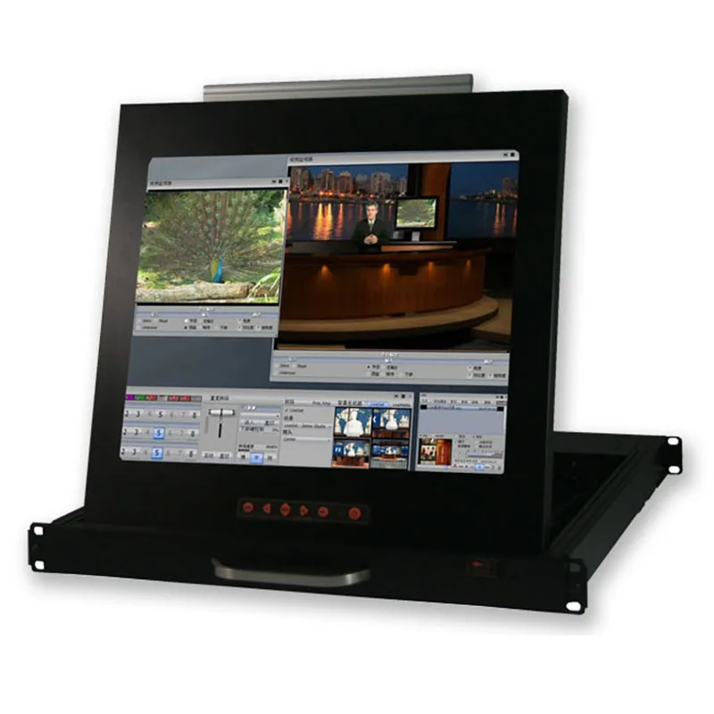 2026 17 Inch Or 19 Inch Touch-folding LCD 1U High Rack-mountable Sliding Housing