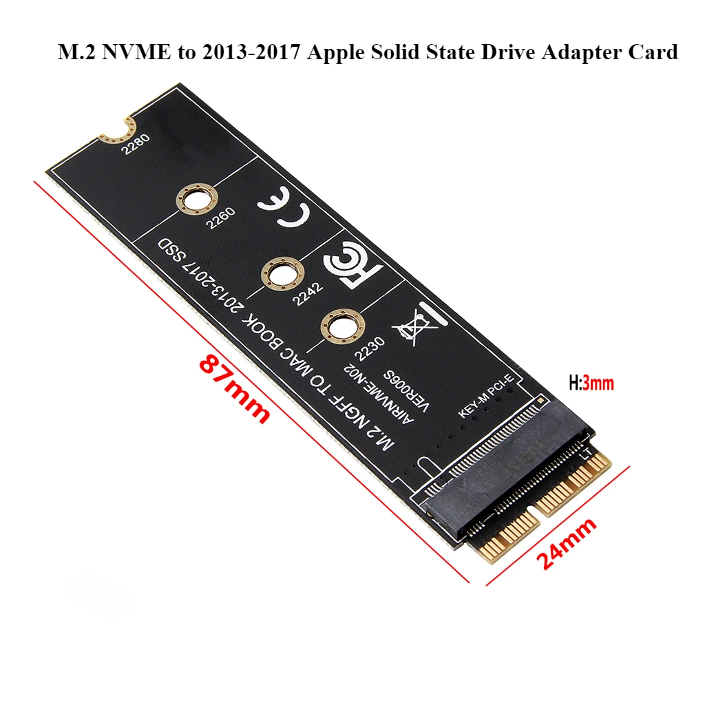

Подходит для карты адаптера твердотельного накопителя Apple M.2 NVME на 2013-2017 гг.