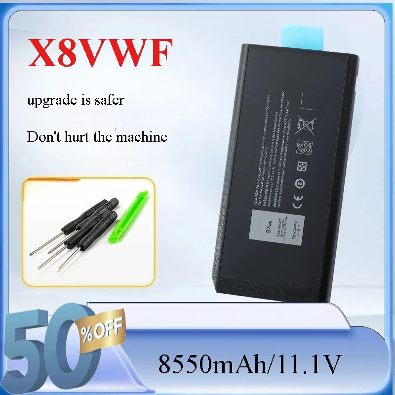 [X8VWF for Dell Latitude 14 Rugged 5404 5414 E5404 Extreme 7404 7414 E7404 Series Notebook VCWGN YGV51 CJ2K1 SOMI Laptop Battery