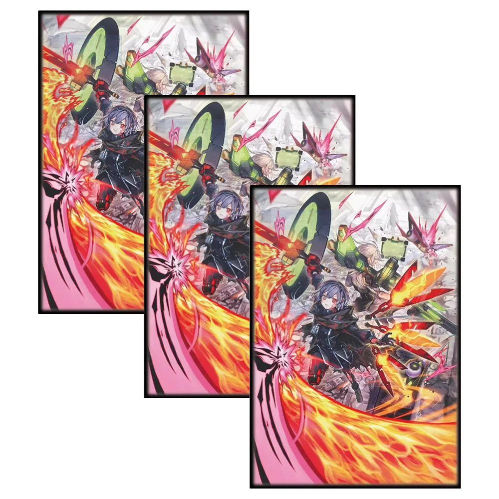 50 pz 63 x90mm olografico Anime Card Sleeves formato giapponese Cartoon Trading Card Protector per YGO Card