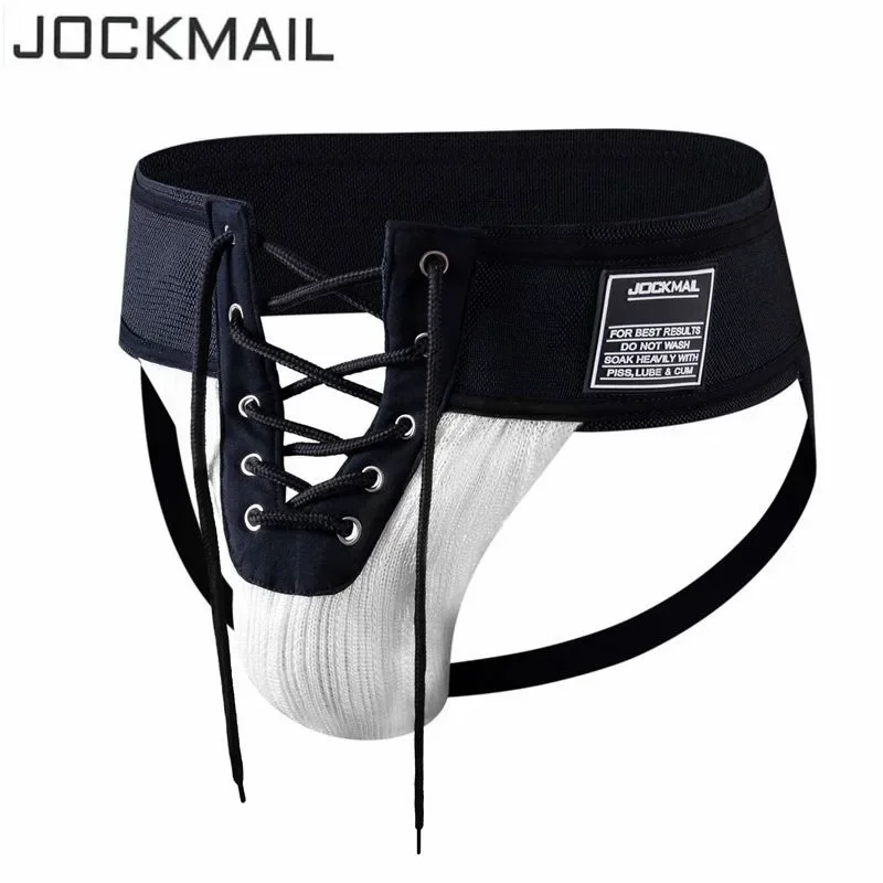 jockmail Men\'s G-Strings & Thongs,3 Inch Waistband Men\'s Supporter Jockstrap Sexy Gay Men Underwear LGBT Clubwear