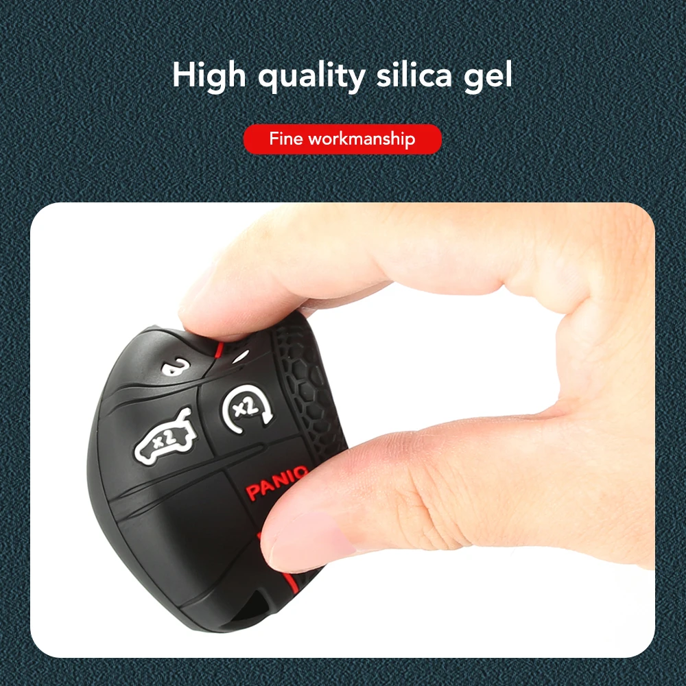 Silicone Car Key Cover Case For Jeep Renegade Compass Grand Cherokee for Chrysler 300C Wrangler Dodge Car Accessaries