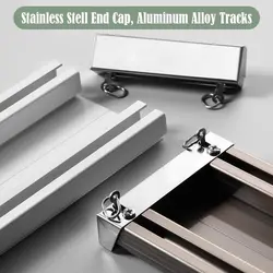 ZSHINE-Customized Luxury Heavy-Duty Compact Double Curtain Tracks Premium Aluminum Rails for Normal and Bay Windows Curtain Rail