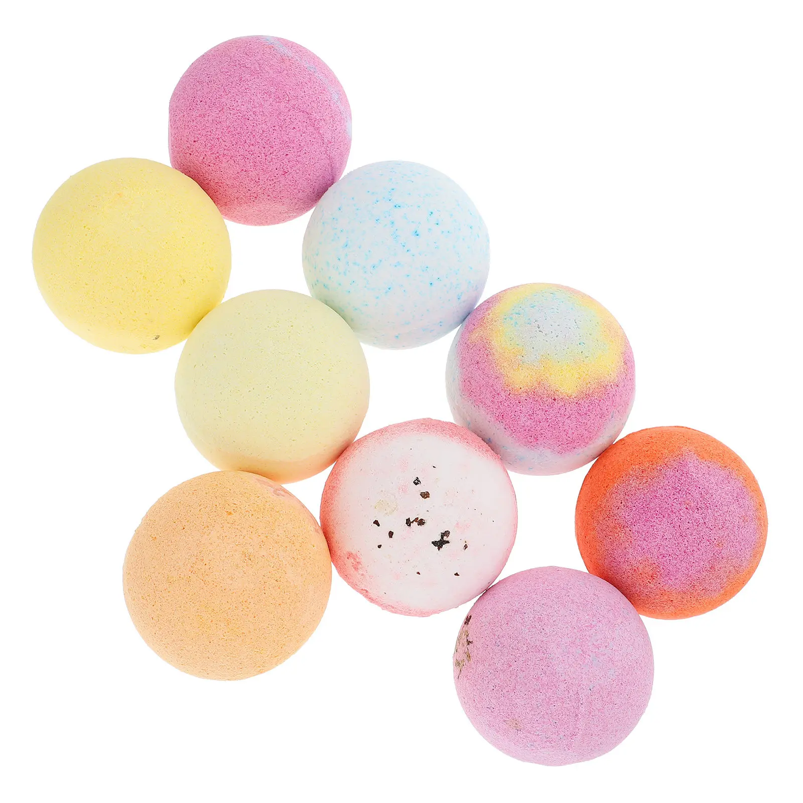 

9Pcs Bath Salt Ball Set Essential Oil Bombs Natural Rejuvenating Moisturizing Exfoliating Skin Care Relaxing Bath
