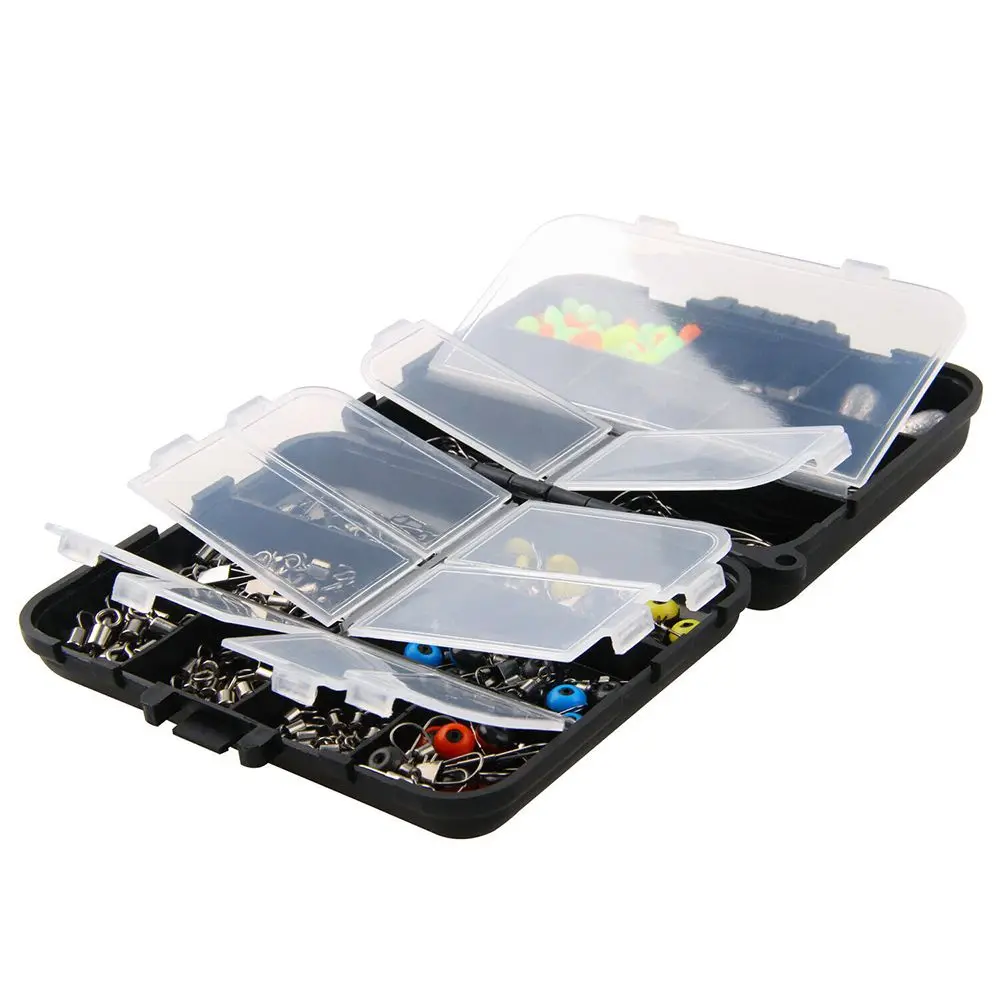 في الهواء الطلق غرق الأوزان السنانير تهزهز هوك حبة يدور صناديق معالجة الصيد 160 قطعة عدة معالجة الصيد أداة #4