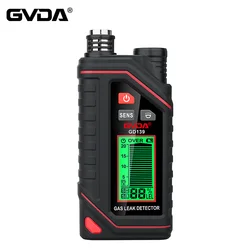 GVDA Gas Leakage Detector Combustible Gas Leak Detector 10000 PPM Rechargeable Gas Leak Detection Natural Methane Gas leak Test