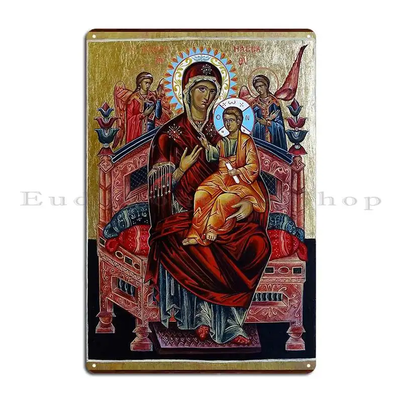 Most Holy Mother Of God Pantanassa Orthodox Icon Metal Sign Printed Pub Home Cinema Garage Tin Sign Poster