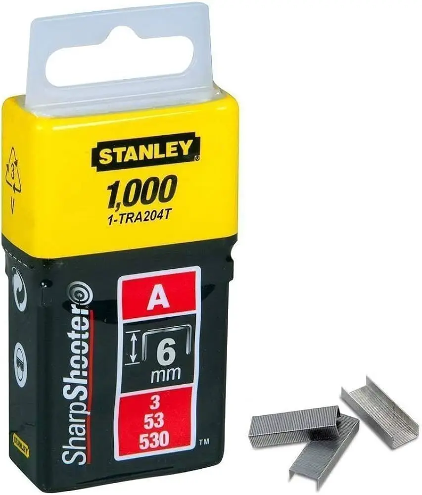 STANLEY 1000PCS 6mm Construction Stapler Staples 1-TRA204T