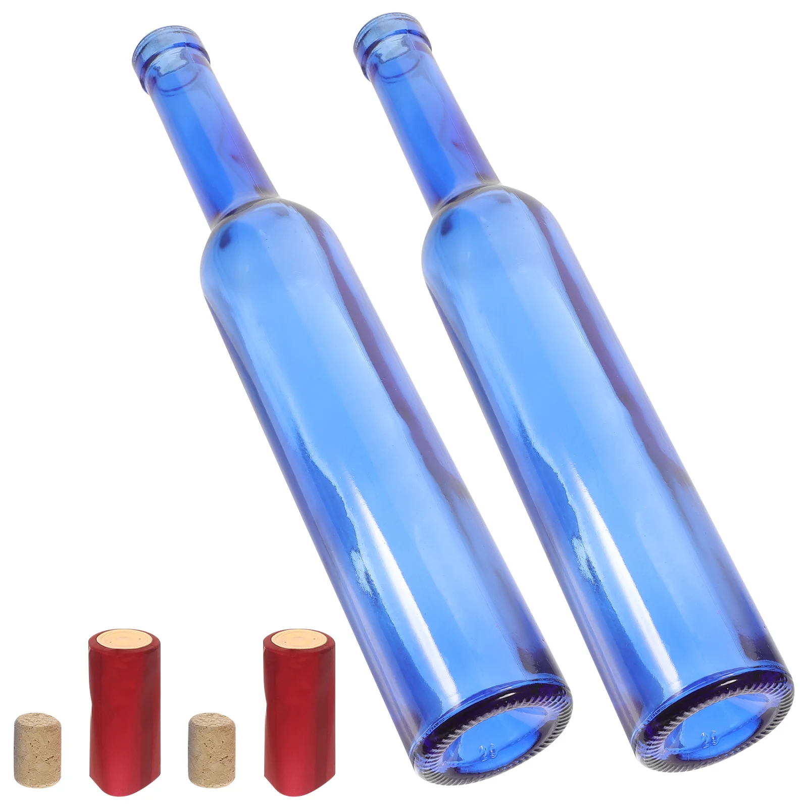 

2Pcs Glass Wine Bottles Safe Empty Glass Bottles for Drinks Wine Liquor Party Table Decor Beer Bottle for Home