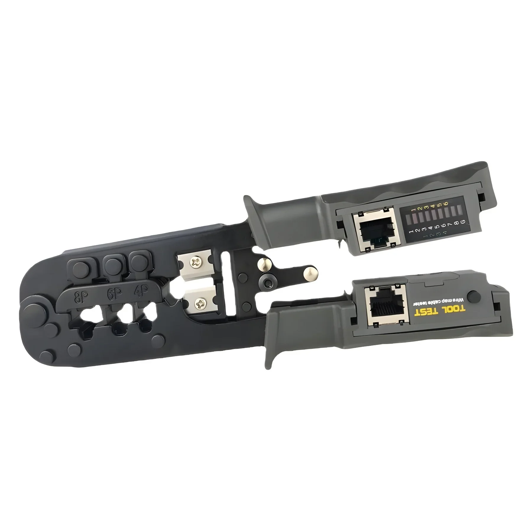 

Multifunctional Network Cable Crimper Tester Crystal Head Cat5 Cat6 Ratchet With