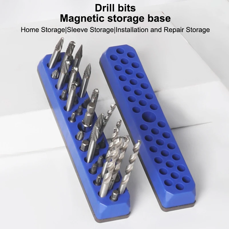 Magnetic 1/4inch Screwdriver Bit Organizer - 43 Slots Drill Bit Storage Toolbox