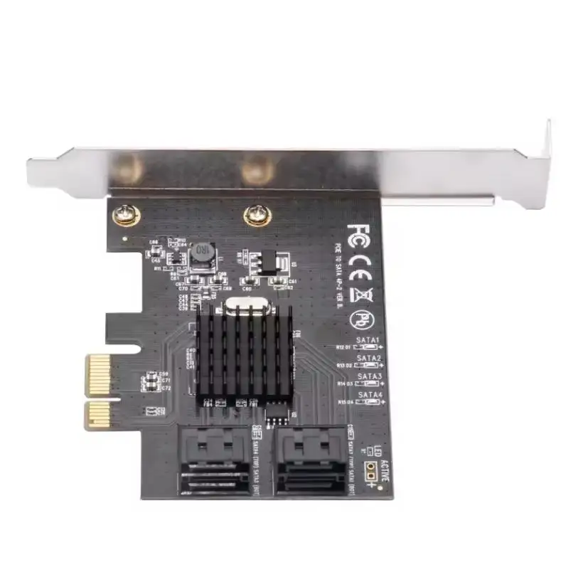 Marvell 88SE9215 4 منافذ SATA 6G PCI Express Riser Card PCI-e إلى SATA III 3.0 محول #4