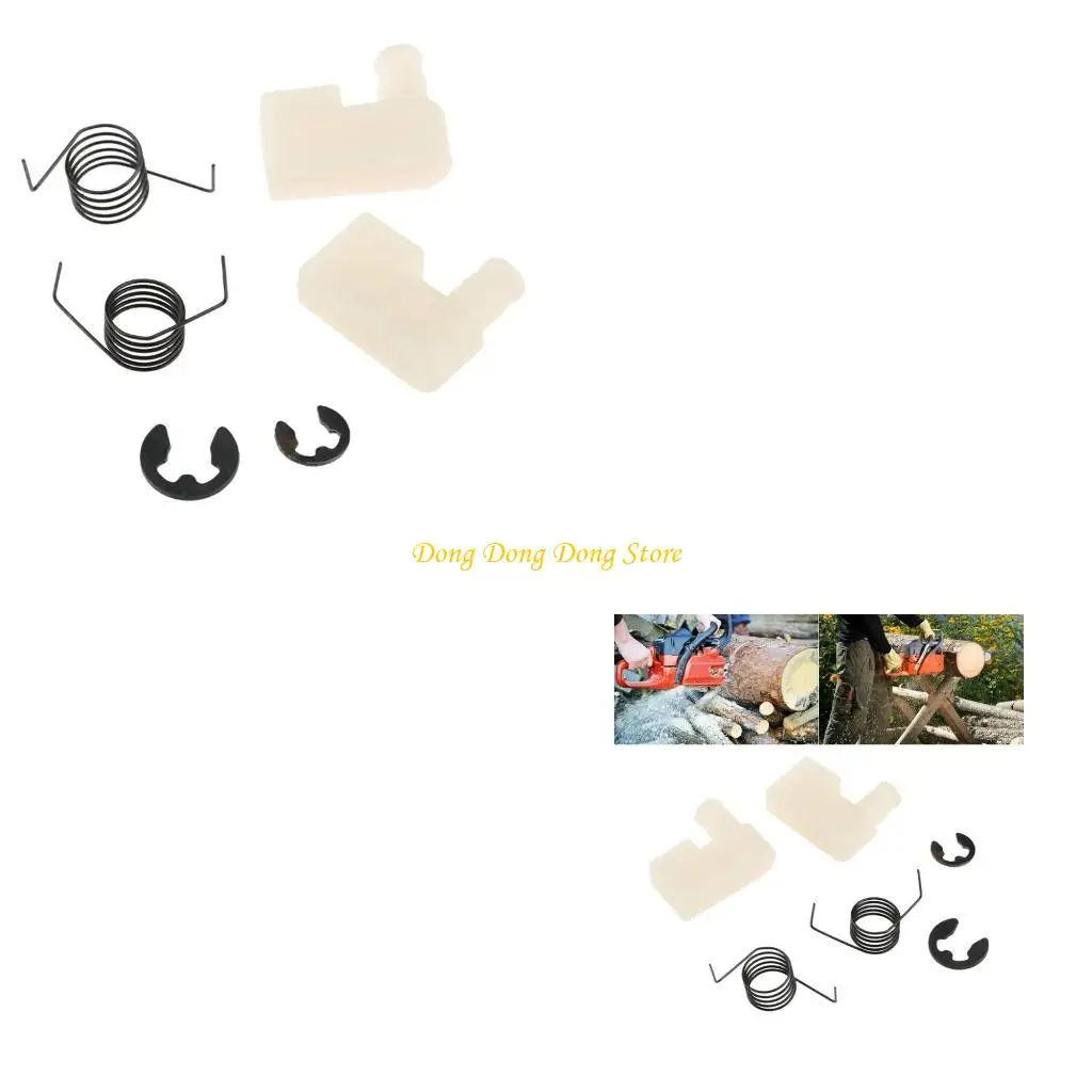 

6Pcs/set Starter Chain Flywheel Starter Pawl with Spring Clip Compatible For Chainsaw Parts 4500/5200/5800/43CC/45CC