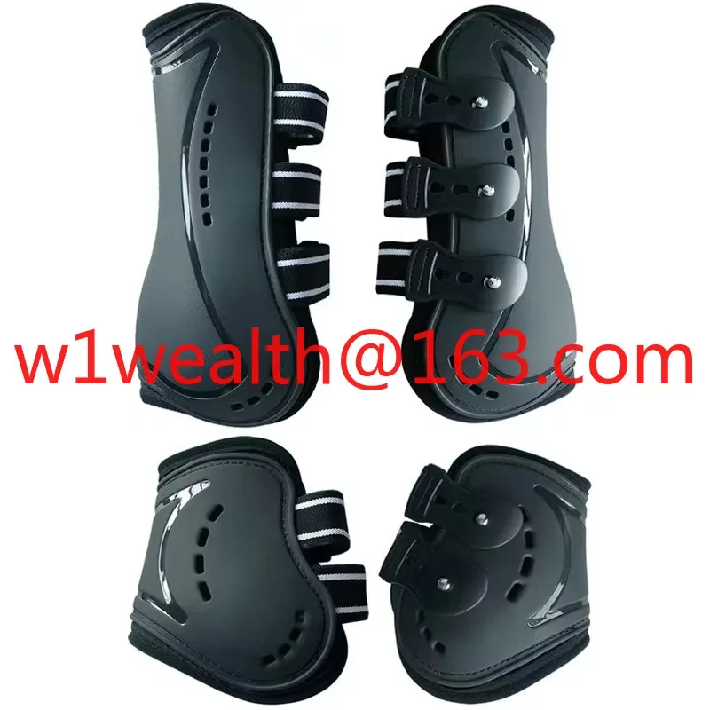 1 pair of adjustable size horse tendon boots protective horse leg wraps adjustable splint front leg boots