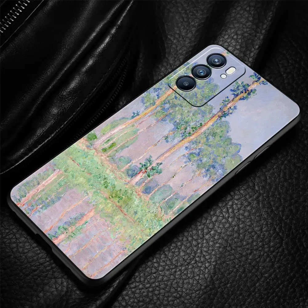 Claude Monet Impressionism Case For Oppo Find X6 X5 A54 A53 A52 A9 2020 A15 A95 A17 A76 A74 A57 Reno7 Reno6 Pro Plus 5G Cover