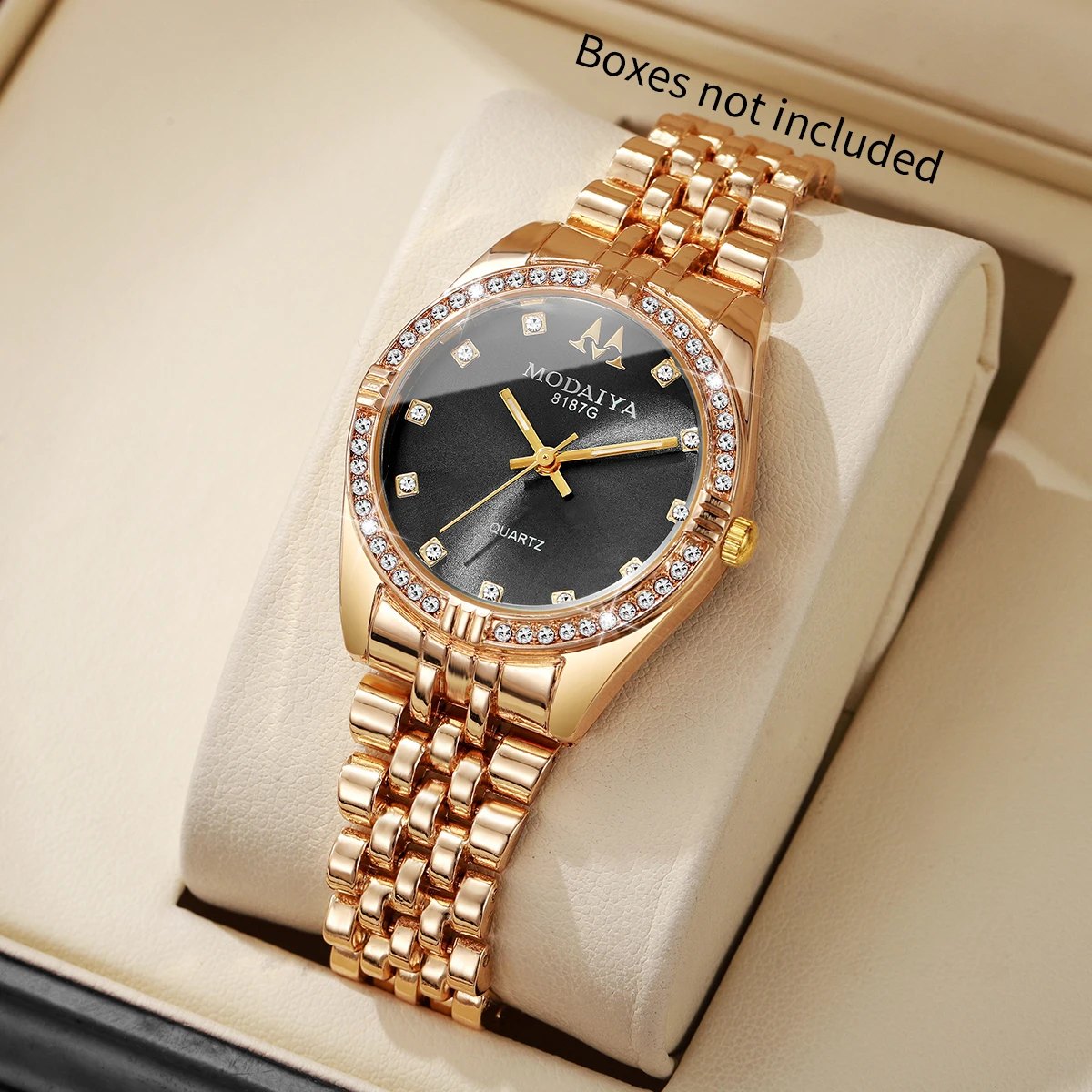 Luxury Rhinestone Stainless Steel Strap Women Watches Elegant Quartz Wristwatches for Ladies Clock Gift Reloj MujerWithout Box