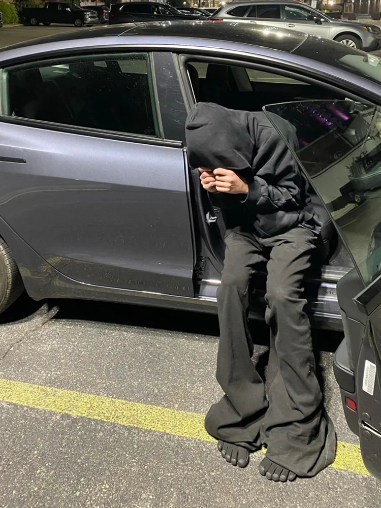 

Джинсы-клеш RO Acbt из высокоэластичного чистого черного флисового денима, широкие, с эффектом похудения, повседневные, со средней посадкой, для молодежи