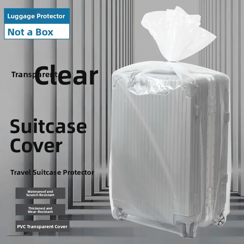 

Thickened Protective Cover for Luggage Transparent Wear-resistant Dustproof Storage Bag for Suitcase Travel Bag Pull-along Bag