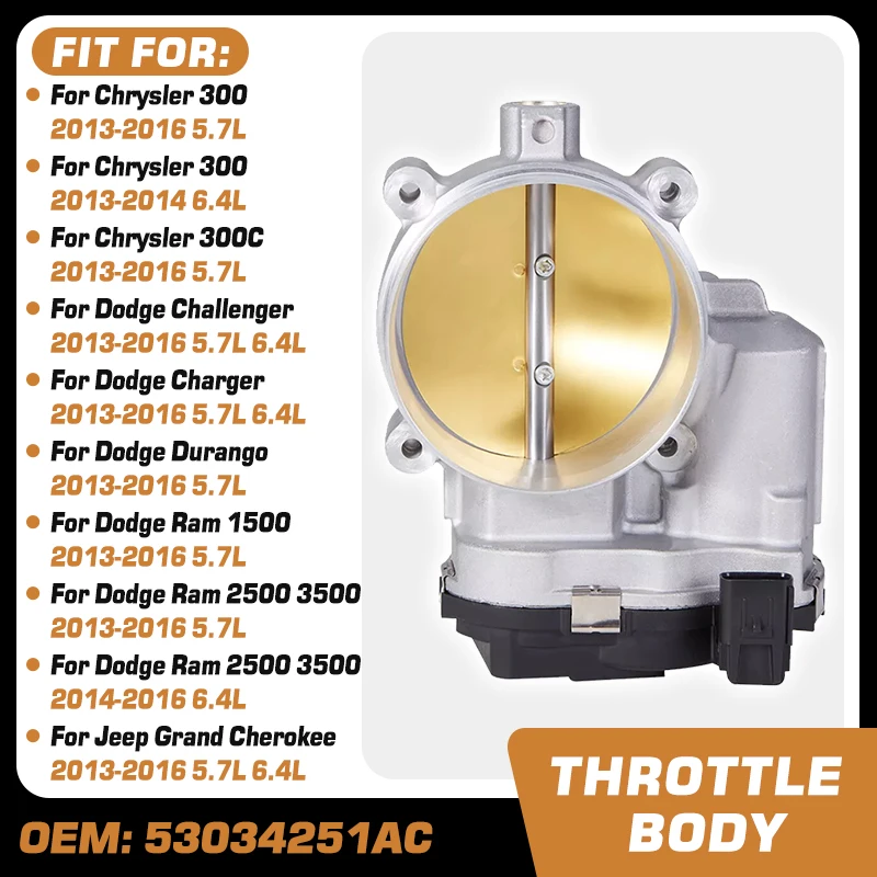 

Car Throttle Body For Dodge Ram 1500 Dodge Challenger Charger Durango Jeep Grand Cherokee Chrysler 300 300C 2013 2014 2015 2016