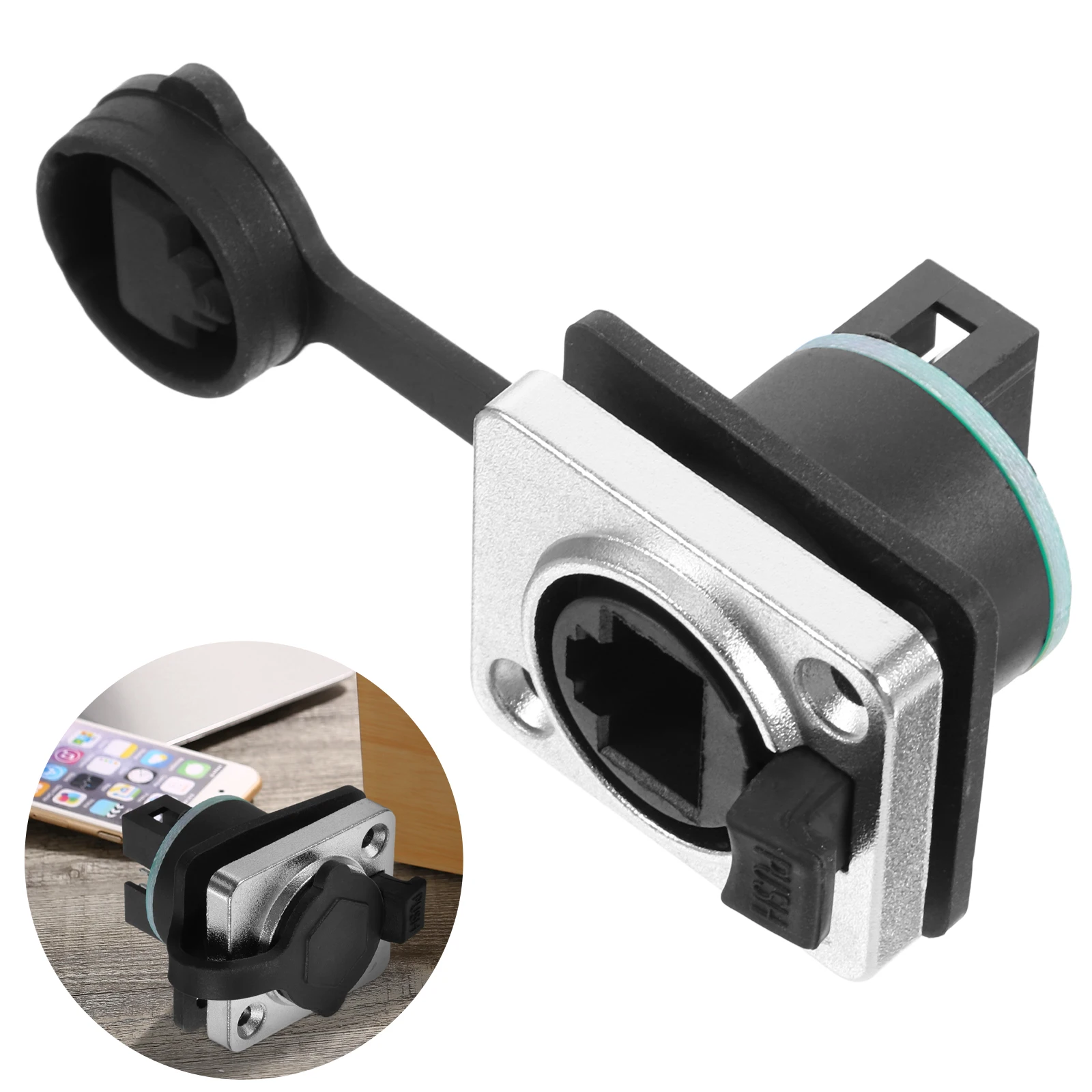 

Waterproof Network Cable Socket Electrical Connector Crystal Plug Outdoor Weatherproof Network Outlet for Office Home