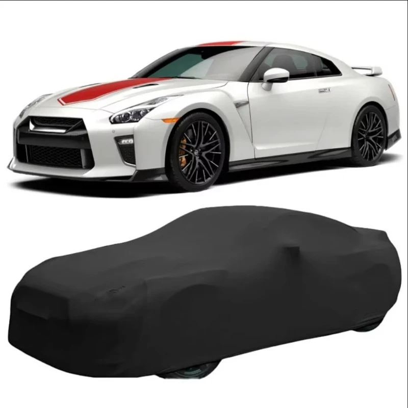 Wholesale Nice Quality Custom Logo Car Cover Soft Fleece Inside Stretch Car Cover Dust Proof Elastic Car Cover Indoor Use