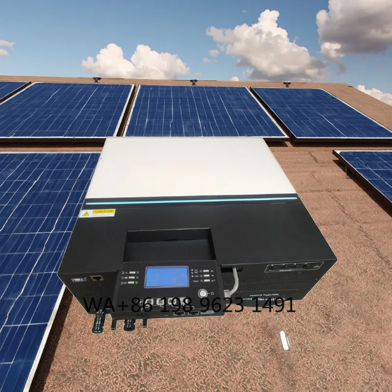 8KW 230V Single Phase Hybrid Off Grid Solar Inverter Pure Sine Wave High Efficiency PV Power System