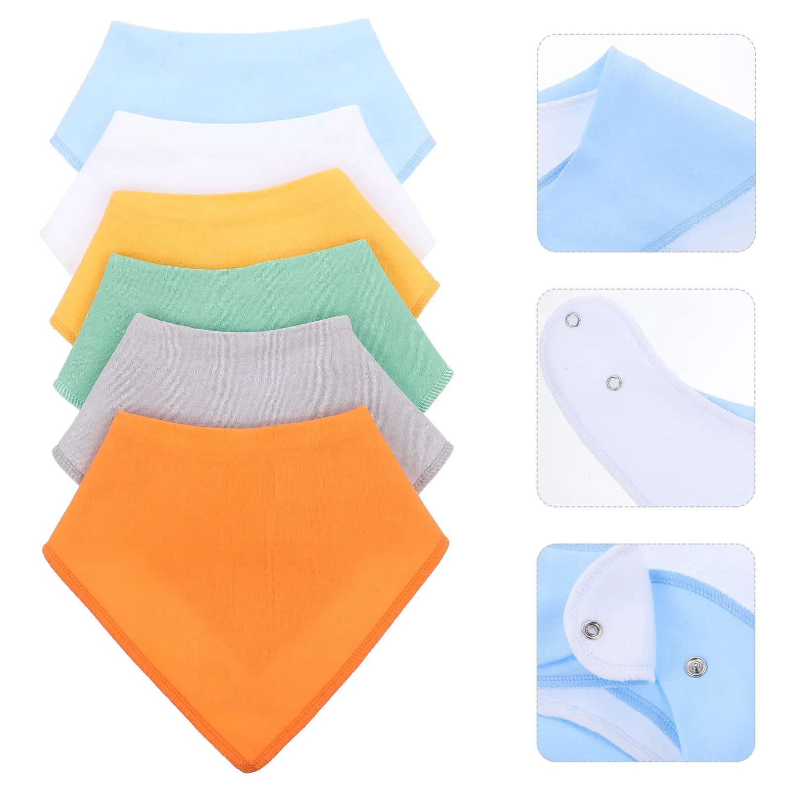 

6Pcs Baby Bandana Bibs Absorbent Soft Triangle Drool Bibs for Newborns Teething Baby Shower Gift Saliva Towel Saliva Towel
