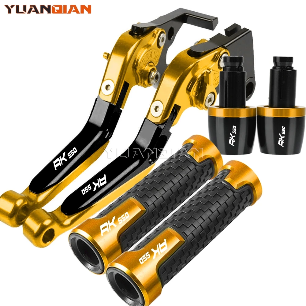 

For KYMCO AK550 AK 550 ALL YEARS 2024 2023 2022 2021 2020 Motorcycle Adjustable Brake Clutch Levers Handlebar grips Handle Ends