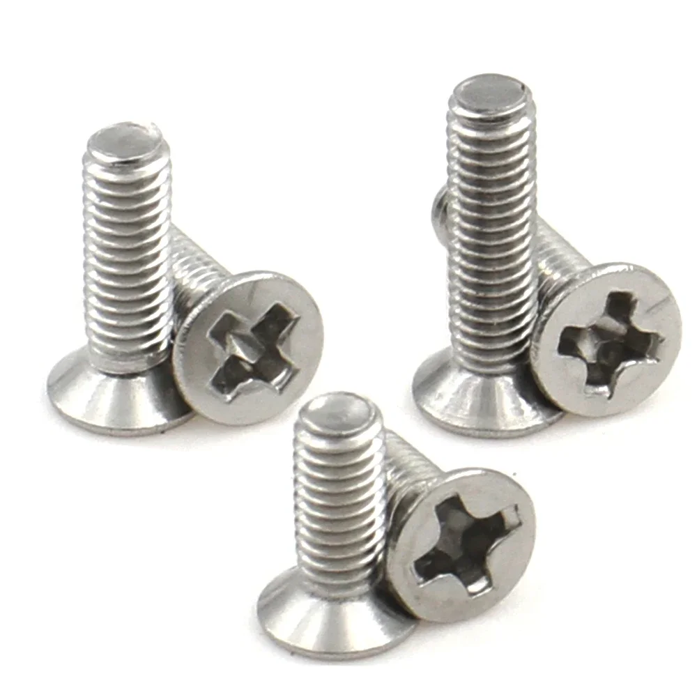 20-200 قطعة M2 M2.5 M3 M3.5 M4 M5 304 الفولاذ المقاوم للصدأ الصليب فيليبس شقة غاطسة مسمار لولبي الرأس البراغي آلة طول: 350 مللي متر #3