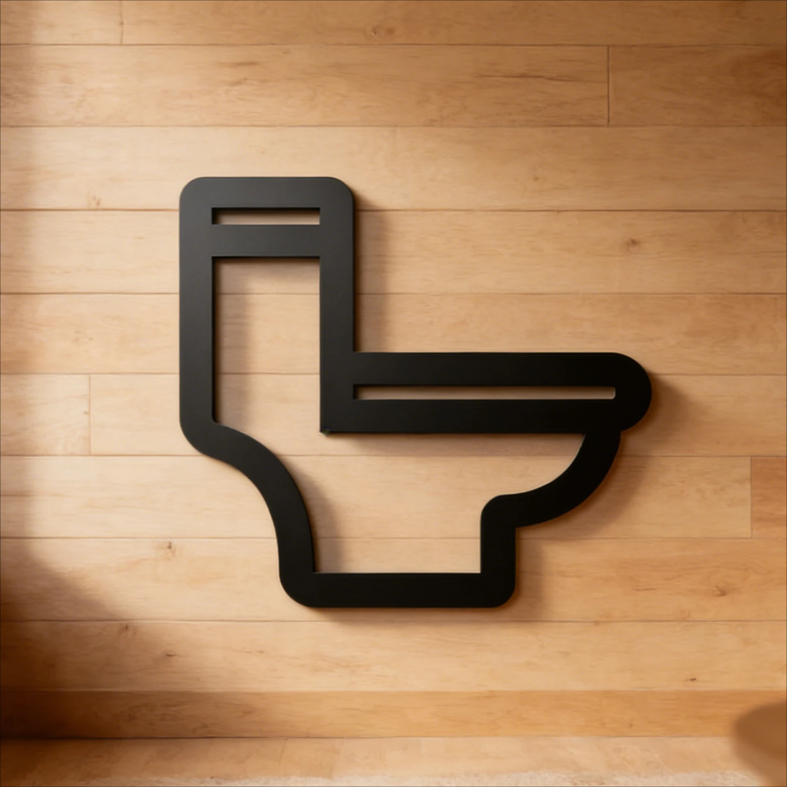 Toilettensymbol-Wandschild - 3D Acryl Lasergeschnittene WC-Dekoration, Selbstklebend für Zuhause Hotel Weihnachtsgeschenk