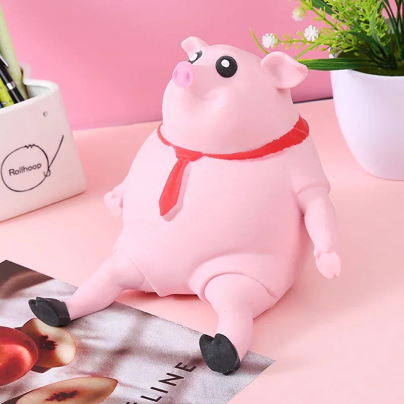 Cute Squeeze Pig Toy Stress Relief Kawaii Decompression Soft Sensory Slow Rebound Pink Animals Vent Toys for Girl Boy Decor