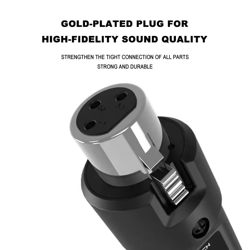 Professional Wireless XLR Transmitter and Receiver UHF XLR Adapter System for Dynamic Microphone Audio Mixer