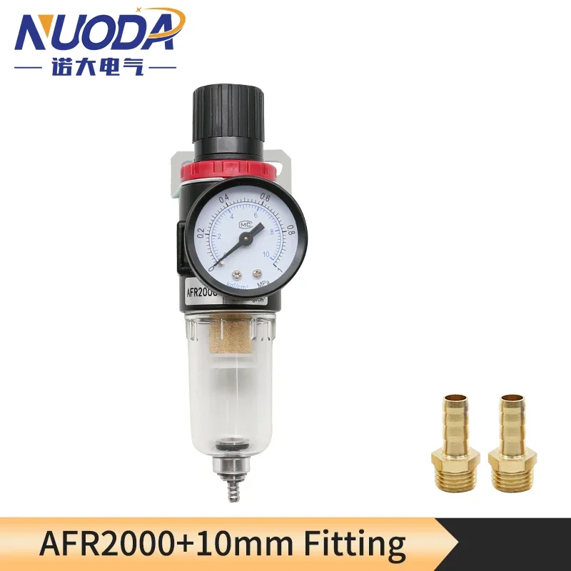 AFR-2000 Pneumatischer Filter Luftaufbereitungseinheit Druckregler Kompressor Reduzierventil Öl Wasser Trennung AFR2000 Gauge