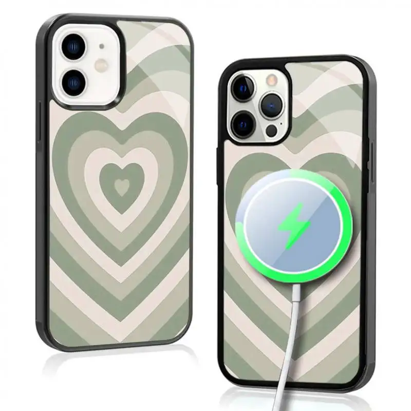 Abstract Swirl Pattern Phone Case For IPhone 11 12 13 14 15 Plus Pro Max Mirror Acrylic Cover For Magsafe Wireless Charging